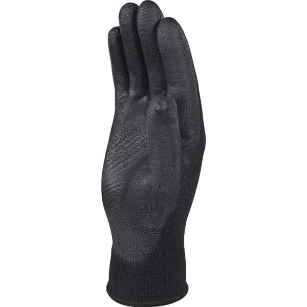 Rękawice dziane rozmiar 8 czarne poliester
