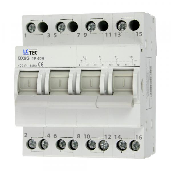 Przełącznik modułowy 1-0-2 BX9G 40A 4P  LC-TEC